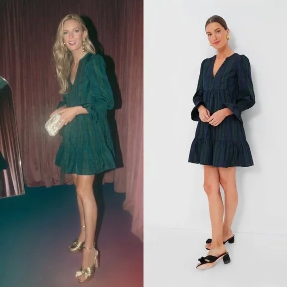 Pomander Place NEW Blackwatch Kenzo Academia Plaid Mini Dress Size L